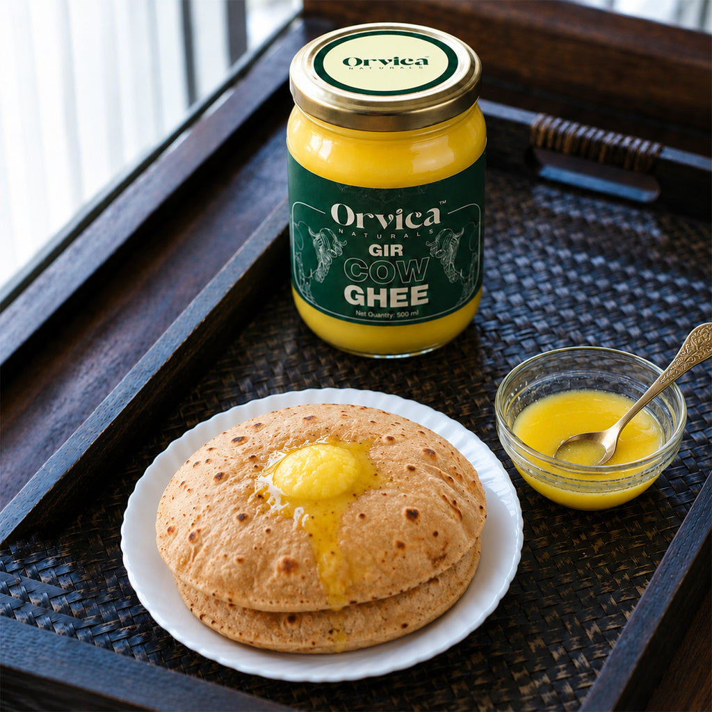 Organic Gir Cow Ghee 500ml Traditional Bilona Method | Glass Bottle