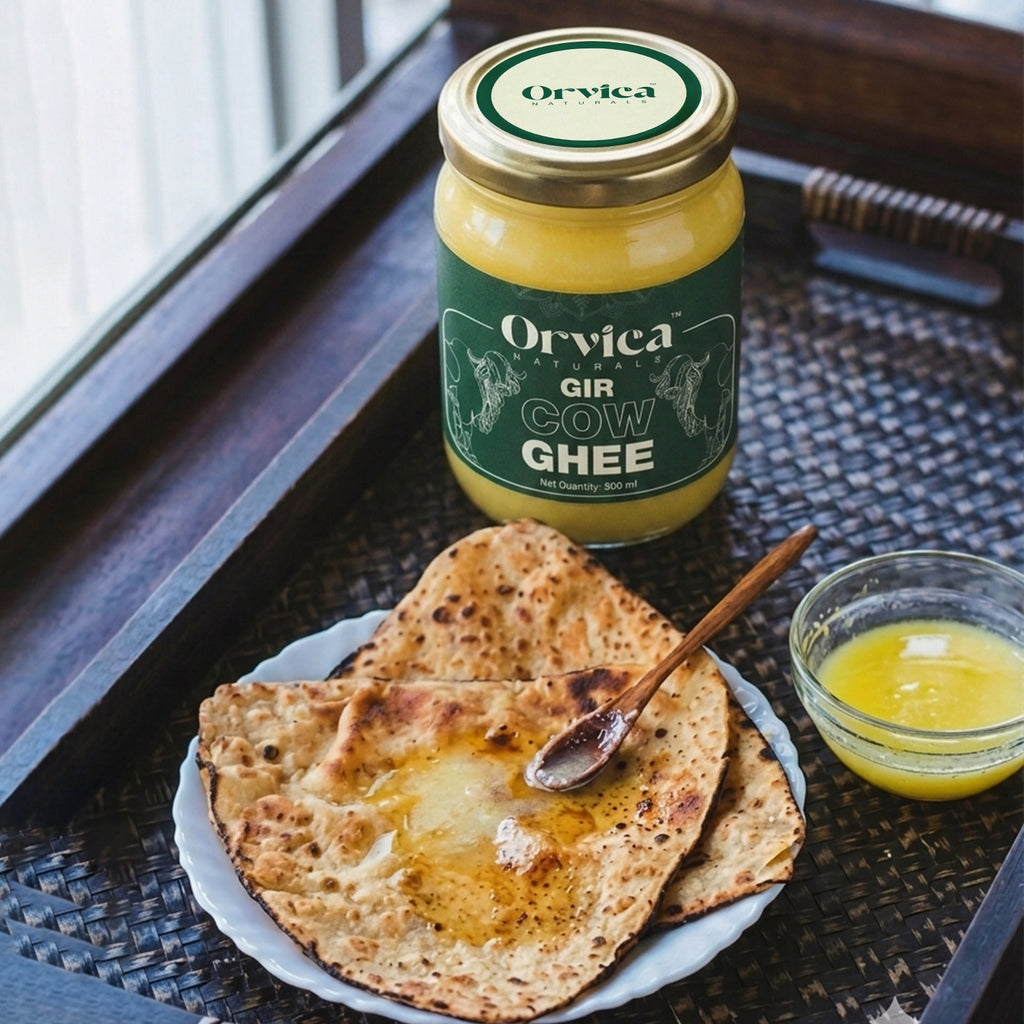 Organic Gir Cow Ghee 500ml Traditional Bilona Method | Glass Bottle